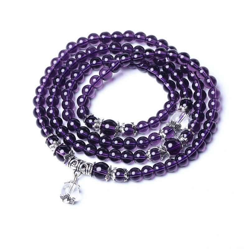 Natural Amethyst Long Bracelet