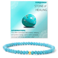 Thumbnail for Stylish Men's Set of 4 Natural Stone Bracelets for Great Energy Boost