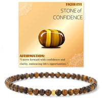 Thumbnail for Stylish Men's Set of 4 Natural Stone Bracelets for Great Energy Boost
