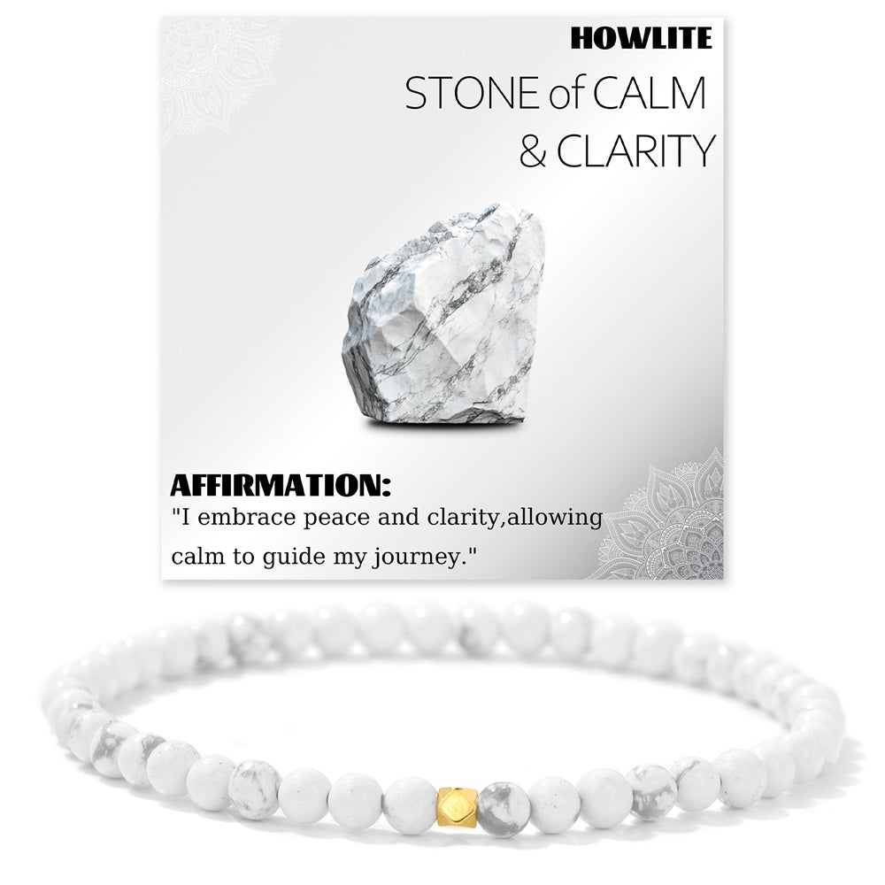Stylish Men's Set of 4 Natural Stone Bracelets for Great Energy Boost