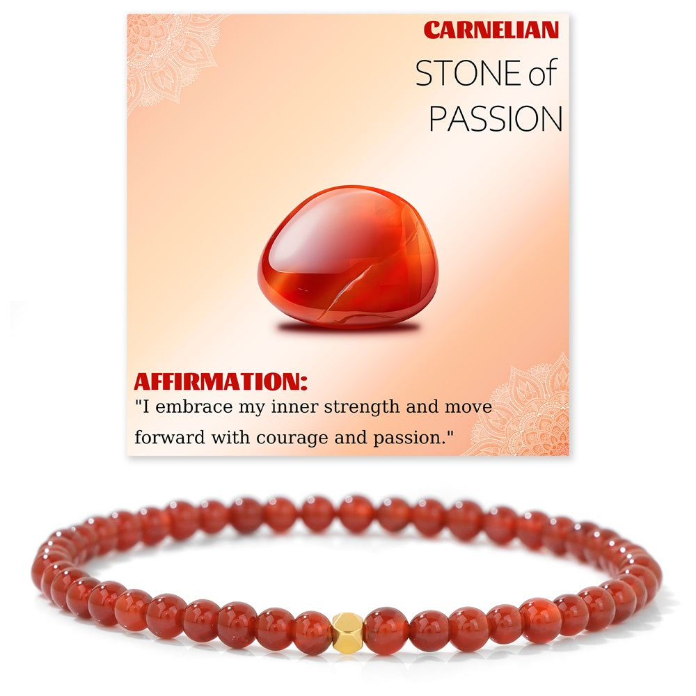 Stylish Men's Set of 4 Natural Stone Bracelets for Great Energy Boost