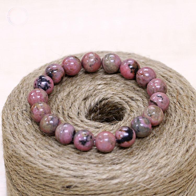 Natural Rhodonite Stone Beads Bracelet