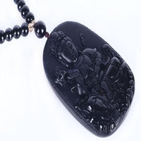 Thumbnail for 108 Natural Obsidian Buddha Mala