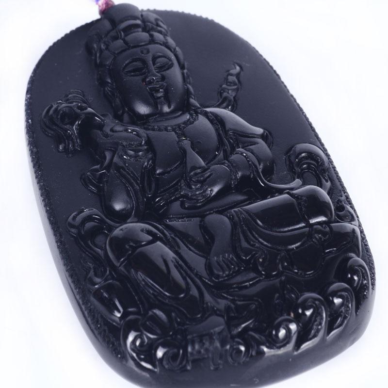 108 Natural Obsidian Buddha Mala
