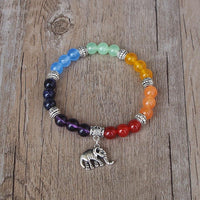 Thumbnail for 8 MM Handmade 7 Chakra Balancing and Luck Bracelet