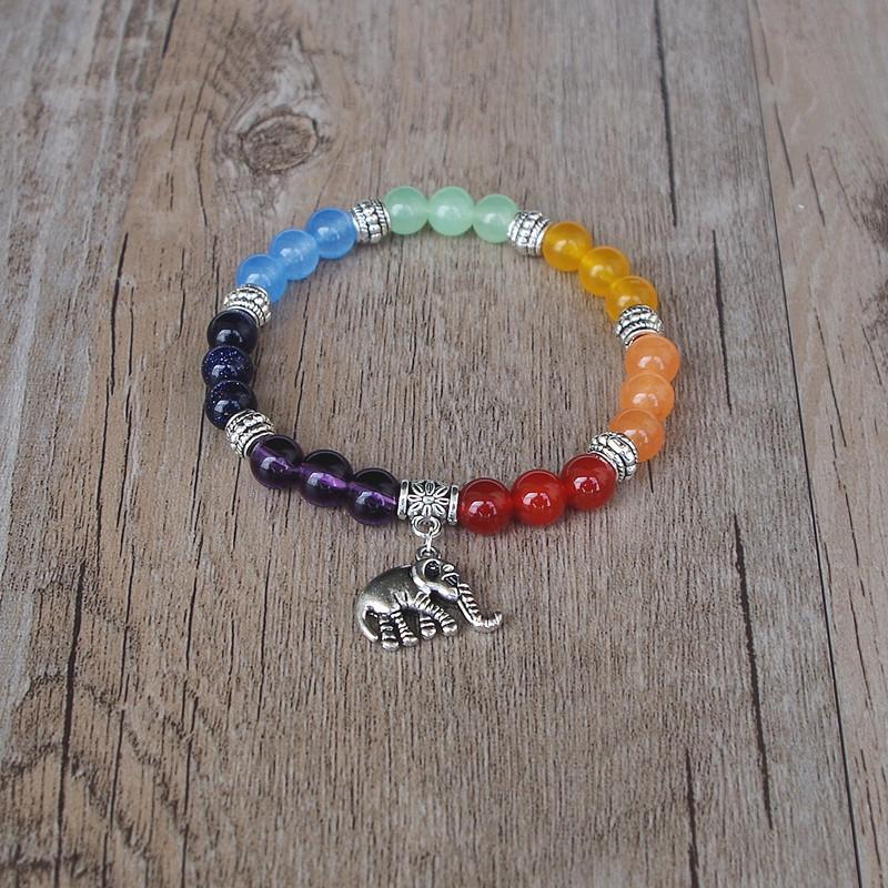 8 MM Handmade 7 Chakra Balancing and Luck Bracelet