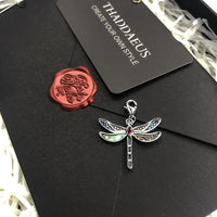 Thumbnail for Silver & Zirconia Stylish Dragonfly & Heart Charm Bracelet