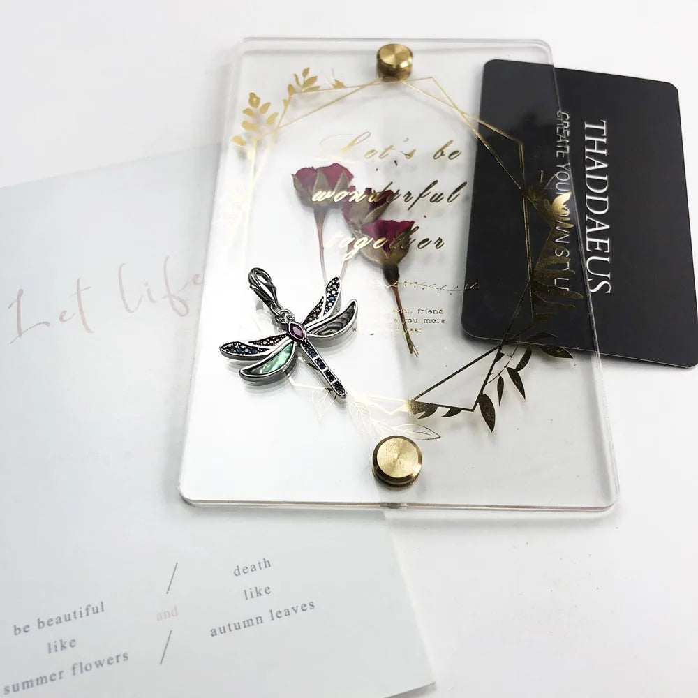 Silver & Zirconia Stylish Dragonfly & Heart Charm Bracelet