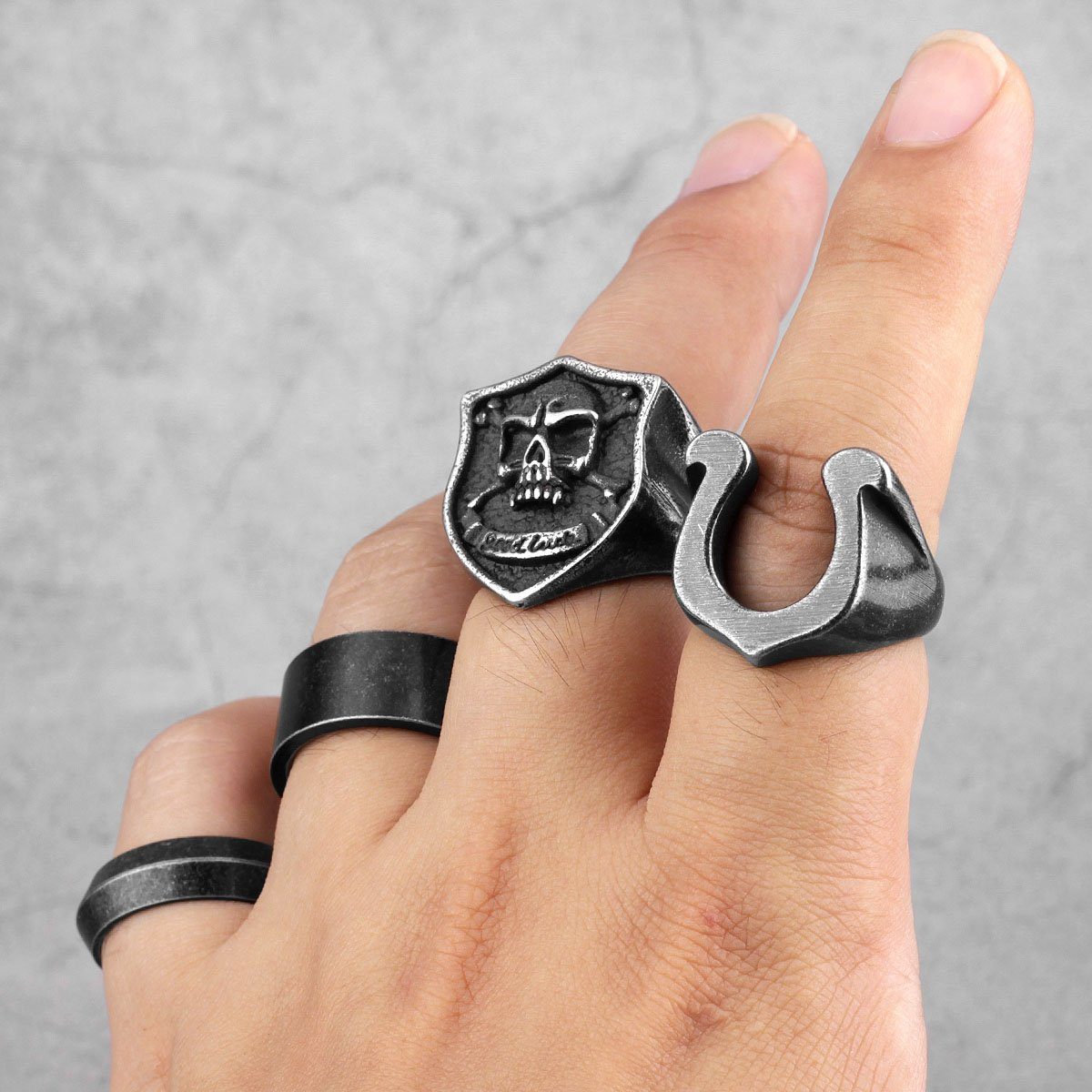 Men's Retro Stainless Steel Rings - 14 Styles