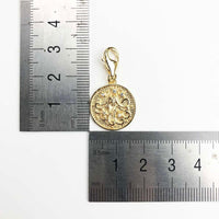 Thumbnail for Silver & Zirconia VIRGO Zodiac Charm in Gold