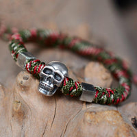 Thumbnail for Hand Braided PURE 999 SILVER SKULL Rope bracelet