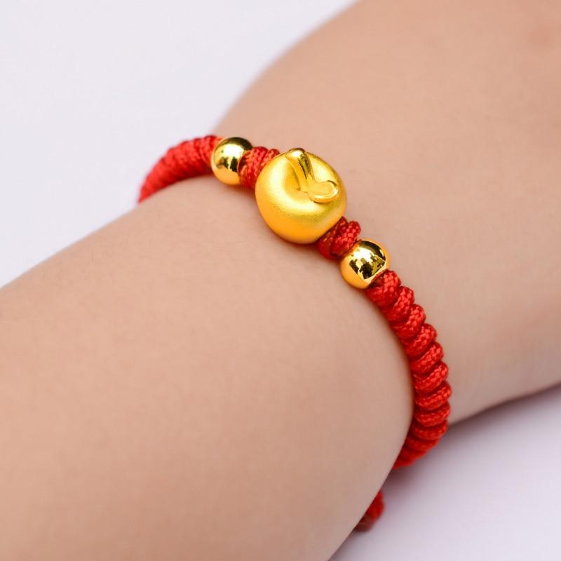 PURE Silver APPLE Red Rope Bracelet for BABIES