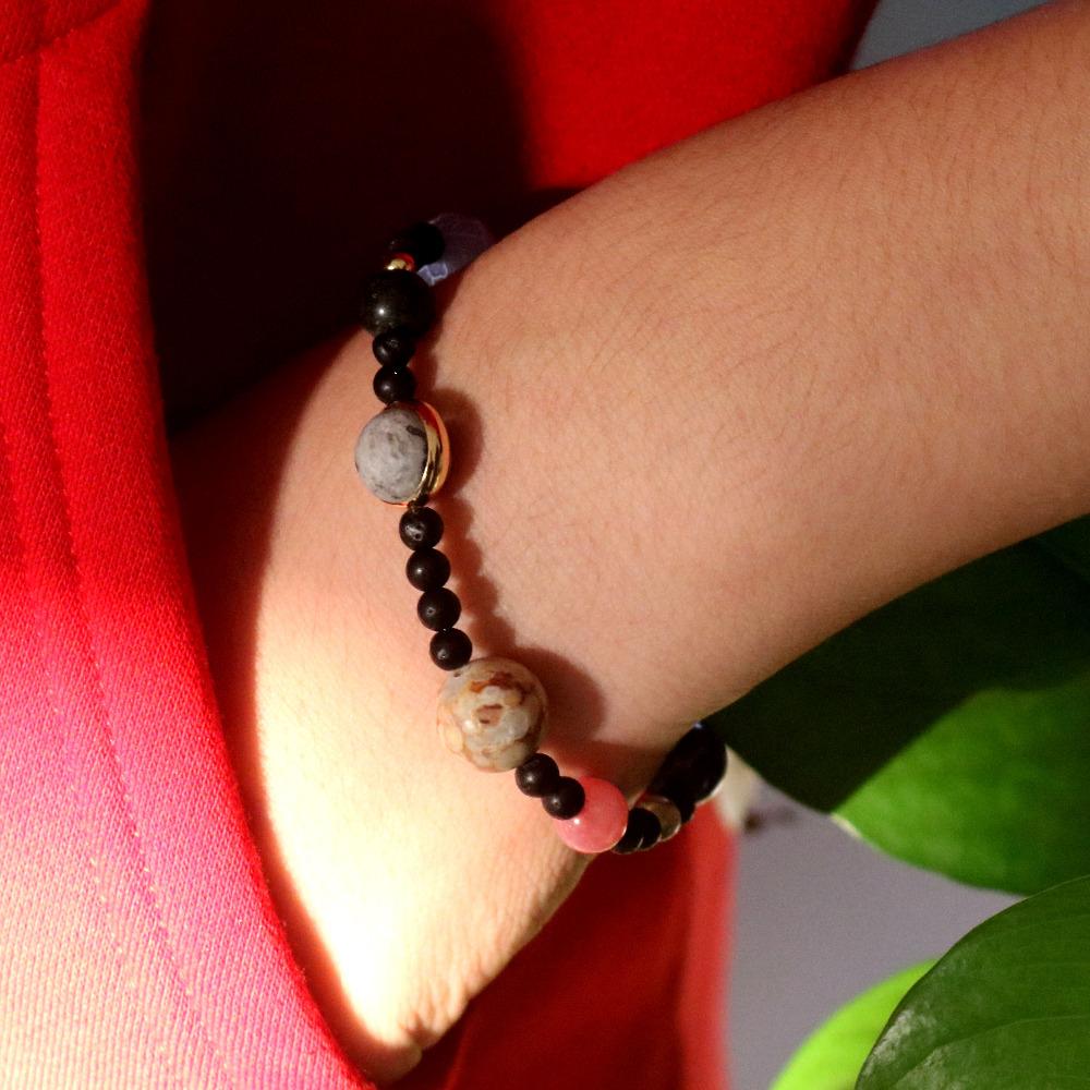 You are the Sun in our Special Solar System Natural Stone Bracelet!