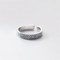 Thumbnail for Thai Silver Lucky 'Lu' Patterned Ring