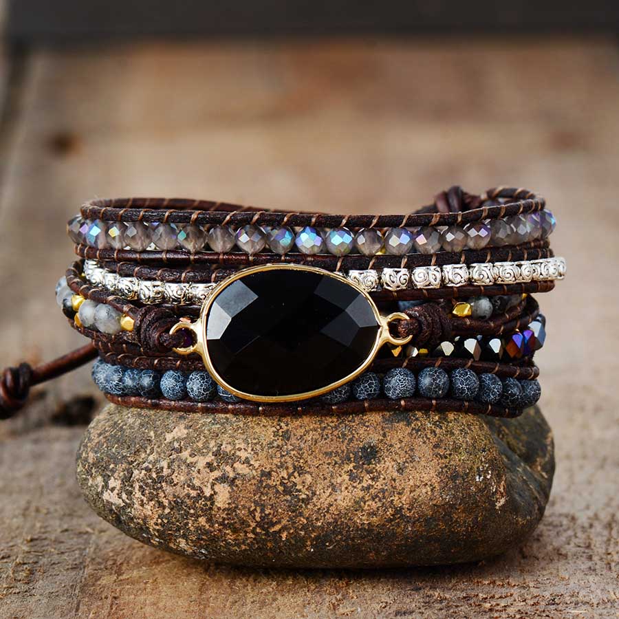 Soul Cleansing Black Onyx Wrap Bracelet