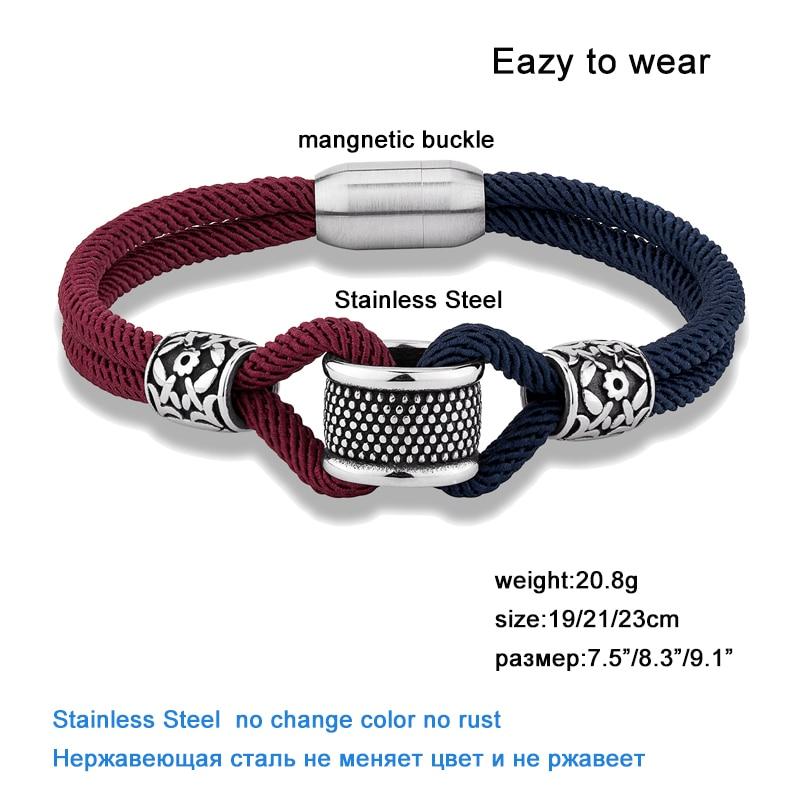 Men's Stainless Steel Double Jointed Rope Bracelet