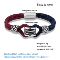 Thumbnail for Men's Stainless Steel Double Jointed Rope Bracelet