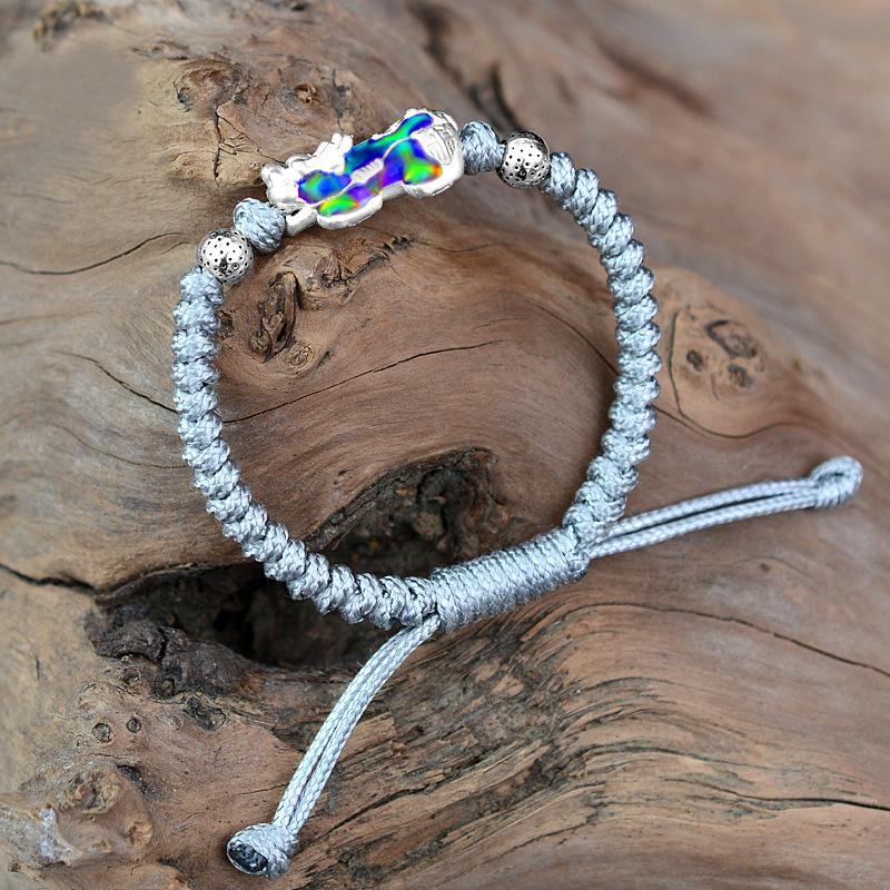 PURE Silver Thermochromic Pi Xiu FENG SHUI WEALTH Rope Bracelet