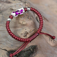 Thumbnail for PURE Silver Thermochromic Pi Xiu FENG SHUI WEALTH Rope Bracelet