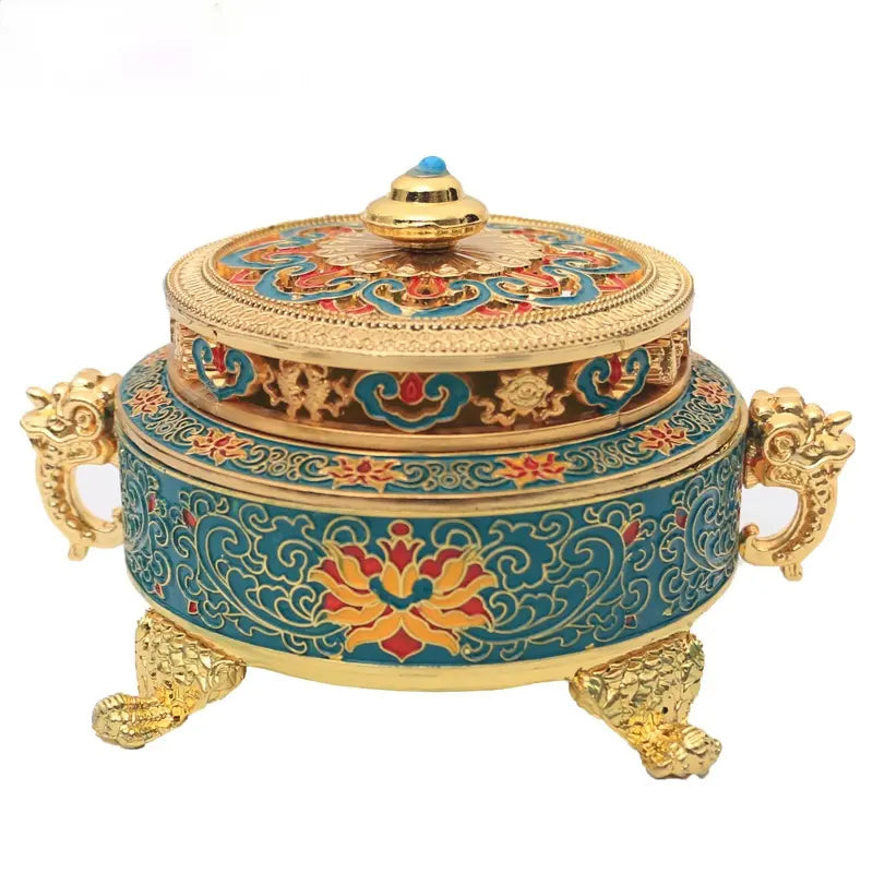 Antique Royal Tibetan Lotus Incense Burner YourSoulPlace.com