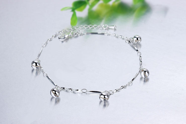 THAI SILVER Simple & Elegant 5 Bells Bracelet