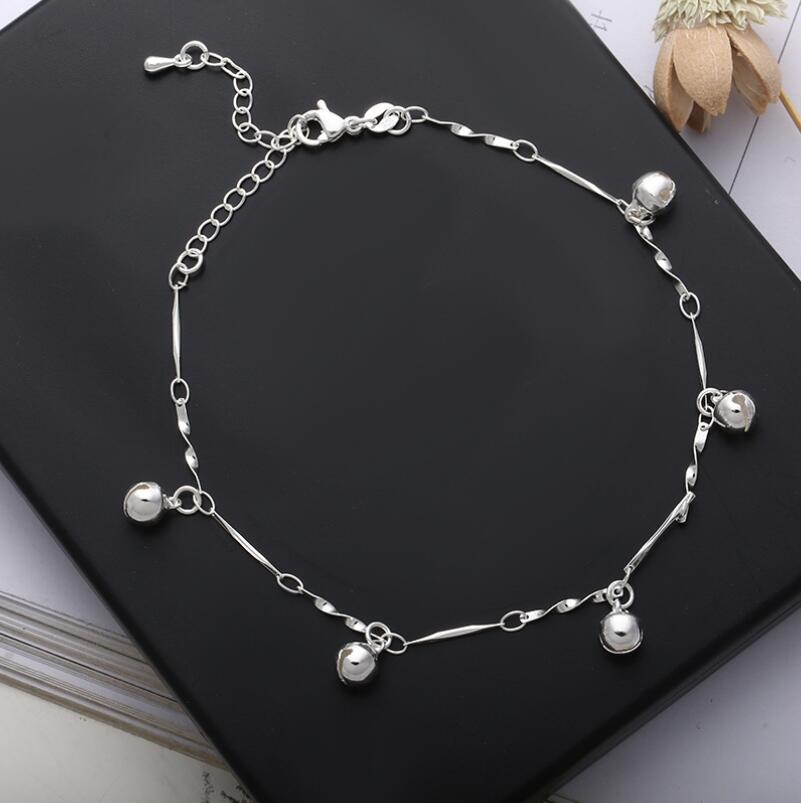 THAI SILVER Simple & Elegant 5 Bells Bracelet