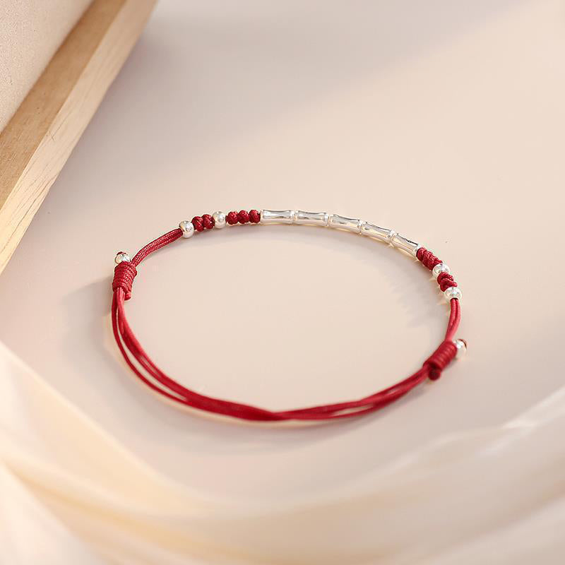 Red Rope Bamboo Bracelet