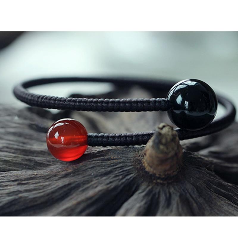 Tibetan Tai Chi  Agate Stone & Braided Rope ZEN Bangle