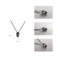 Thumbnail for Sterling Silver Geometric  Diamond INDEPENDENCE Heart Pendant Necklace