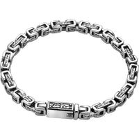 Thumbnail for Ethnic Thai Silver Men's Stylish Interlocking Link Chain Bracelet