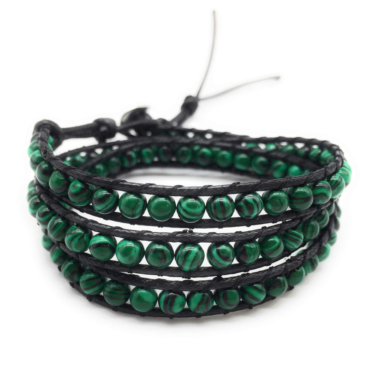 The Courage Malachite Beads Wrap Bracelet