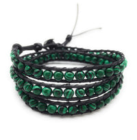 Thumbnail for The Courage Malachite Beads Wrap Bracelet