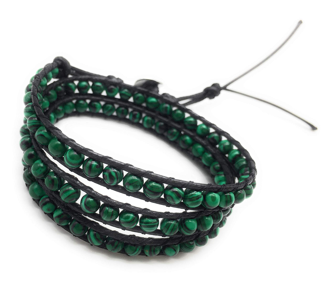 The Courage Malachite Beads Wrap Bracelet