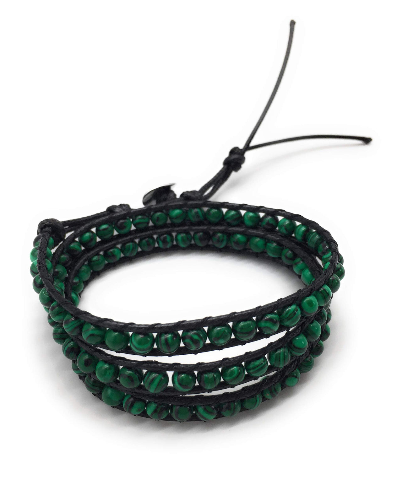 The Courage Malachite Beads Wrap Bracelet