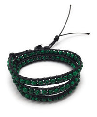 Thumbnail for The Courage Malachite Beads Wrap Bracelet