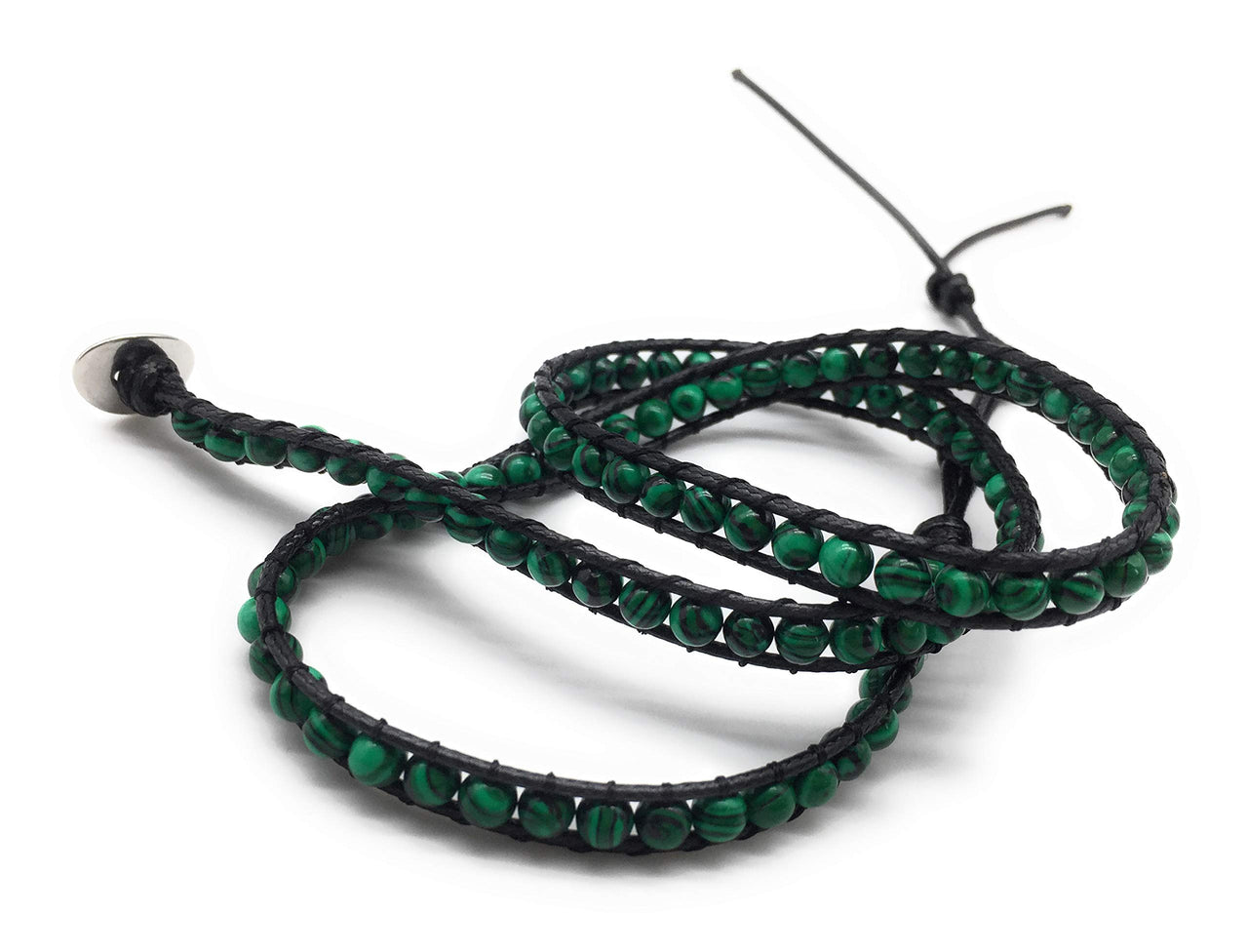 The Courage Malachite Beads Wrap Bracelet