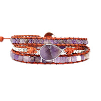 Thumbnail for The Fearless Amethyst Wrap Braceleta
