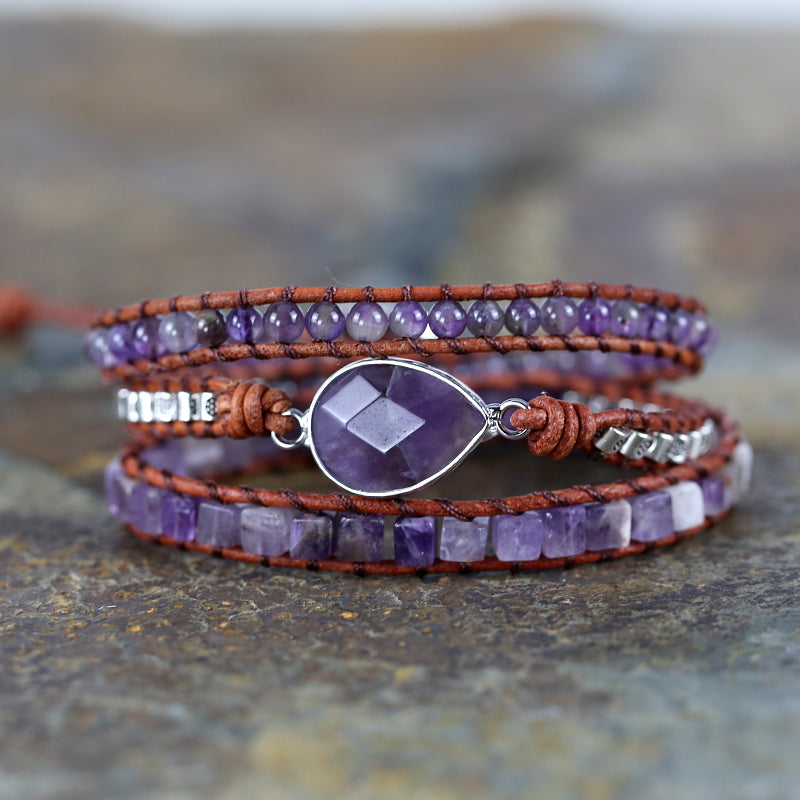 The Fearless Amethyst Wrap Braceleta