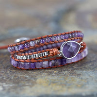 Thumbnail for The Fearless Amethyst Wrap Braceleta