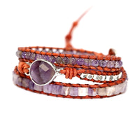 Thumbnail for The Fearless Amethyst Wrap Braceleta