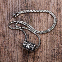 Thumbnail for Titanium Steel Tibetan Buddhist Six Words Mantra Spiritual Necklace