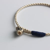 Thumbnail for Tibetan Buddhist Hand tied SNAKE Knot 'GOOD FORTUNE'  OM Mantra Accent Bracelet