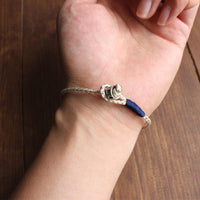 Thumbnail for Tibetan Buddhist Hand tied SNAKE Knot 'GOOD FORTUNE'  OM Mantra Accent Bracelet