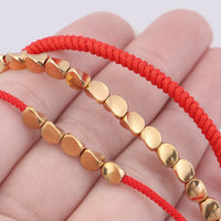 Thumbnail for Tibetan Handmade Lucky Knot 'BE SUCCESSFUL' Copper & Red Rope 3 /pc Bracelet Set