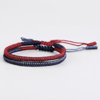 Thumbnail for 2 /pc Set Tibetan  Handmade Lucky Knot 'DETERMINATION' Bracelets