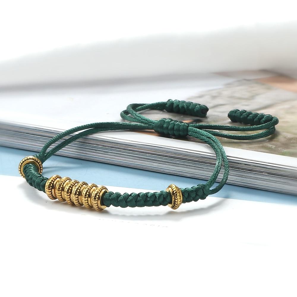 Ethnic Tibetan Copper WEALTH Cylinder Rope Bracelet