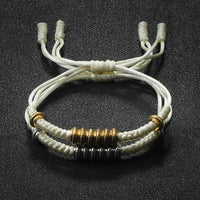 Thumbnail for Ethnic Tibetan Copper WEALTH Cylinder Rope Bracelet