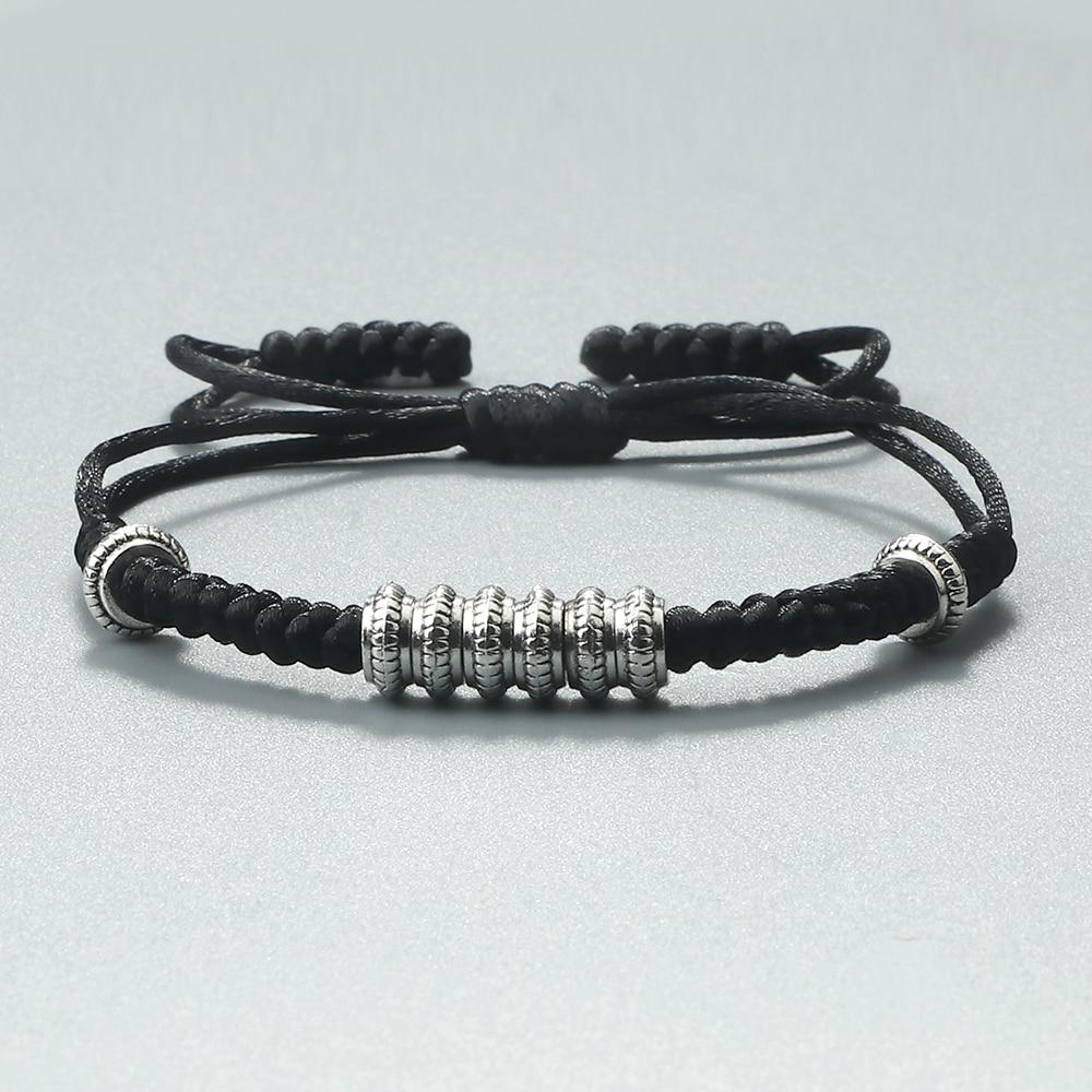 Ethnic Tibetan Copper WEALTH Cylinder Rope Bracelet