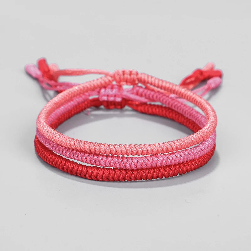 Tibetan Buddhist Braided Lucky Knots Rope Bracelet Calming Set