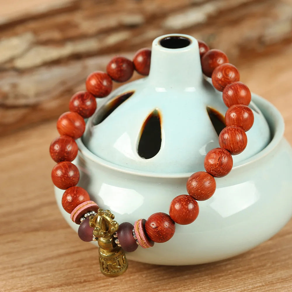 Tibetan Ghanta Bell Sandalwood Bead Bracelet